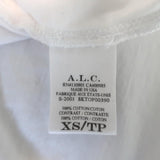 A.L.C. Puff Sleeve Tee Cassandra White Cotton Size Extra Small Short Sleeve Top - Celebrity Owned