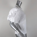 A.L.C. Puff Sleeve Tee Cassandra White Cotton Size Extra Small Short Sleeve Top - Celebrity Owned
