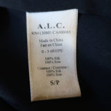 A.L.C. Sleeveless Mini Dress Simona Black/Green Dot Print Silk Size Small - Celebrity Owned