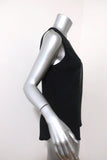 A.L.C. Top Brenner Navy Studded Crepe Size 4 Sleeveless Blouse - Celebrity Owned