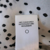 A.L.C. Top Iggy White/Black Dot Print Layered Silk Size 4 Sleeveless Blouse - Celebrity Owned