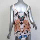 A.L.C. Zipper Tank Top Printed Silk Size Small Sleeveless Blouse - Celebrity Owned