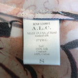 A.L.C. Zipper Tank Top Printed Silk Size Small Sleeveless Blouse - Celebrity Owned