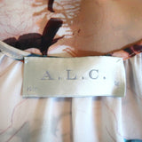 A.L.C. Zipper Tank Top Printed Silk Size Small Sleeveless Blouse - Celebrity Owned