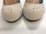 Alexa Wagner Pumps Princess Ric Floral-Embroidered Suede Size 38 High Heel - Celebrity Owned