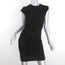 Alexander Wang Goddess Mini Dress Black Ruched Draped Slinky Pique Size 10