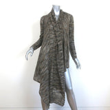Alice + Olivia Drape Wrap Around Sweater Brown Space Dye Wool Size Small - Celebrity Owned