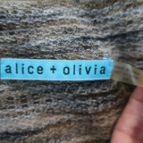 Alice + Olivia Drape Wrap Around Sweater Brown Space Dye Wool Size Small - Celebrity Owned