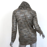 Alice + Olivia Drape Wrap Around Sweater Brown Space Dye Wool Size Small - Celebrity Owned