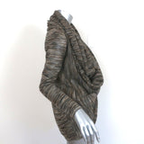 Alice + Olivia Drape Wrap Around Sweater Brown Space Dye Wool Size Small - Celebrity Owned
