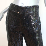 Alice + Olivia Racquel Sequin Wide Leg Pants Black Size 4 - Celebrity Owned