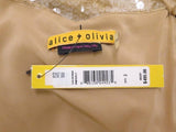 Alice + Olivia Sequin Dress Dusty Pink Beige Size 2 One Shoulder Mini NEW - Celebrity Owned