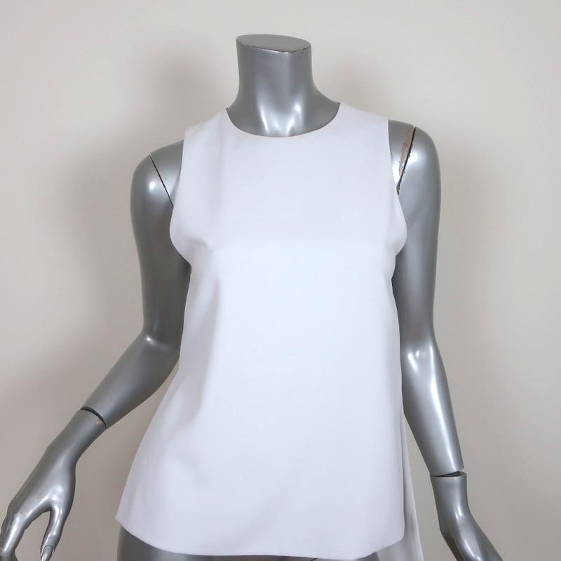 Alice + Olivia Tank Top Gayle White Crepe Size Extra Small NEW - Celebrity Owned