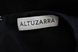 Altuzarra Dress Sylvia Black Floral-Embroidered Crepe Size 36 Half-Sleeve Midi - Celebrity Owned
