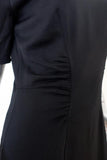 Altuzarra Dress Sylvia Black Floral-Embroidered Crepe Size 36 Half-Sleeve Midi - Celebrity Owned