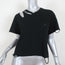 Amiri Cropped Slash Tee Black Cotton Size Extra Small Short Sleeve Top