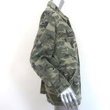 AMO Rosie Peplum Jacket Green Camo Print Denim Size Small - Celebrity Owned