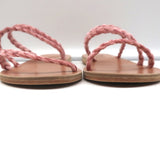 Ancient Greek Sandals Alkmini Slides Dusty Pink Braided Velvet Size 38 NEW - Celebrity Owned