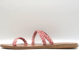 Ancient Greek Sandals Alkmini Slides Dusty Pink Braided Velvet Size 38 NEW - Celebrity Owned