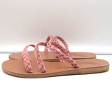 Ancient Greek Sandals Alkmini Slides Dusty Pink Braided Velvet Size 38 NEW - Celebrity Owned