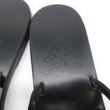 Ancient Greek Sandals Hara Bow Slide Sandals Black Satin Size 38 - Celebrity Owned