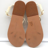 Ancient Greek Sandals Irida Slingback Sandals Off-White Braided Leather Size 38 - Celebrity Owned