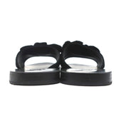 Ancient Greek Sandals Taygete Bow Slide Sandals Black Velvet Size 38 - Celebrity Owned