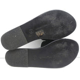 Ancient Greek Sandals Taygete Bow Slide Sandals Black Velvet Size 38 - Celebrity Owned