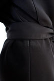 Andrew Marc Belted Jacket Black Cotton-Blend Size Small - Celebrity Owned