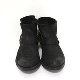 ANINE BING Harness Booties Black Leather Size 38 Western Ankle Boots - Celebrity Owned