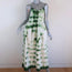 Arizona Love Button-Front Midi Dress White/Green Tie Dye Cotton Twill Size Small
