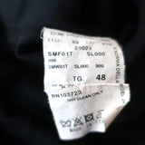 Armani Collezioni Jacket Black Satin-Trim Silk Crepe Size 12 - Celebrity Owned