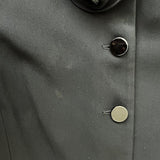 Armani Collezioni Jacket Black Satin-Trim Silk Crepe Size 12 - Celebrity Owned