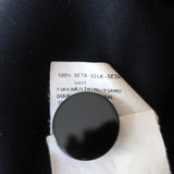 Armani Collezioni Jacket Black Satin-Trim Silk Crepe Size 12 - Celebrity Owned