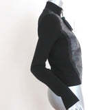 Authier Jacket Black Wool Knit & Quilted Camouflage Size 42 - Celebrity Owned