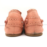 Balenciaga Arena Brogue-Trim Ballet Flats Vieux Rose Pink Leather Size 39 - Celebrity Owned