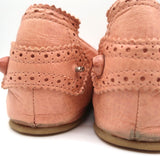 Balenciaga Arena Brogue-Trim Ballet Flats Vieux Rose Pink Leather Size 39 - Celebrity Owned