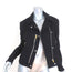 Balenciaga Biker Jacket Black Cotton Twill Size 38 Motorcycle Jacket