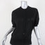 Balenciaga Short Sleeve Cardigan Black Anchor-Embroidered Wool Sweater Size 38
