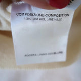 Balenciaga Short Sleeve Cardigan Ivory Anchor-Embroidered Wool Sweater Size 36 - Celebrity Owned