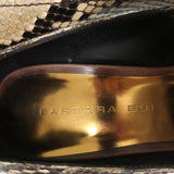 Barbara Bui Platform Pumps Ivory Snakeskin Size 37 Peep Toe Heels - Celebrity Owned