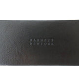 Barneys New York Double Buckle Wide Belt Black Leather Size 75 US 30 - Celebrity Owned