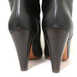 ba&sh Ankle Boots Constanza Black Leather Size 39 Pointed Toe High Heel - Celebrity Owned
