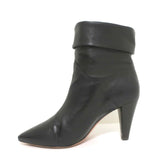 ba&sh Ankle Boots Constanza Black Leather Size 39 Pointed Toe High Heel - Celebrity Owned