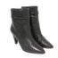 ba&sh Ankle Boots Constanza Black Leather Size 39 Pointed Toe High Heel