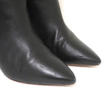 ba&sh Ankle Boots Constanza Black Leather Size 39 Pointed Toe High Heel - Celebrity Owned