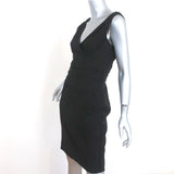 Black Halo Dress Black Pleated Crepe Size 6 Sleeveless Sheath - Celebrity Owned