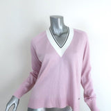 Bogner Sweater Kamri Lilac Silk-Cashmere Knit Size Small V-Neck Pullover - Celebrity Owned
