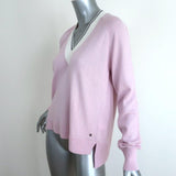 Bogner Sweater Kamri Lilac Silk-Cashmere Knit Size Small V-Neck Pullover - Celebrity Owned