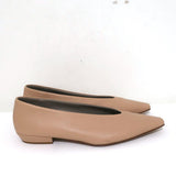 Bottega Veneta Almond Ballet Flats Cipria Beige Leather Size 38 Pointed Toe NEW - Celebrity Owned